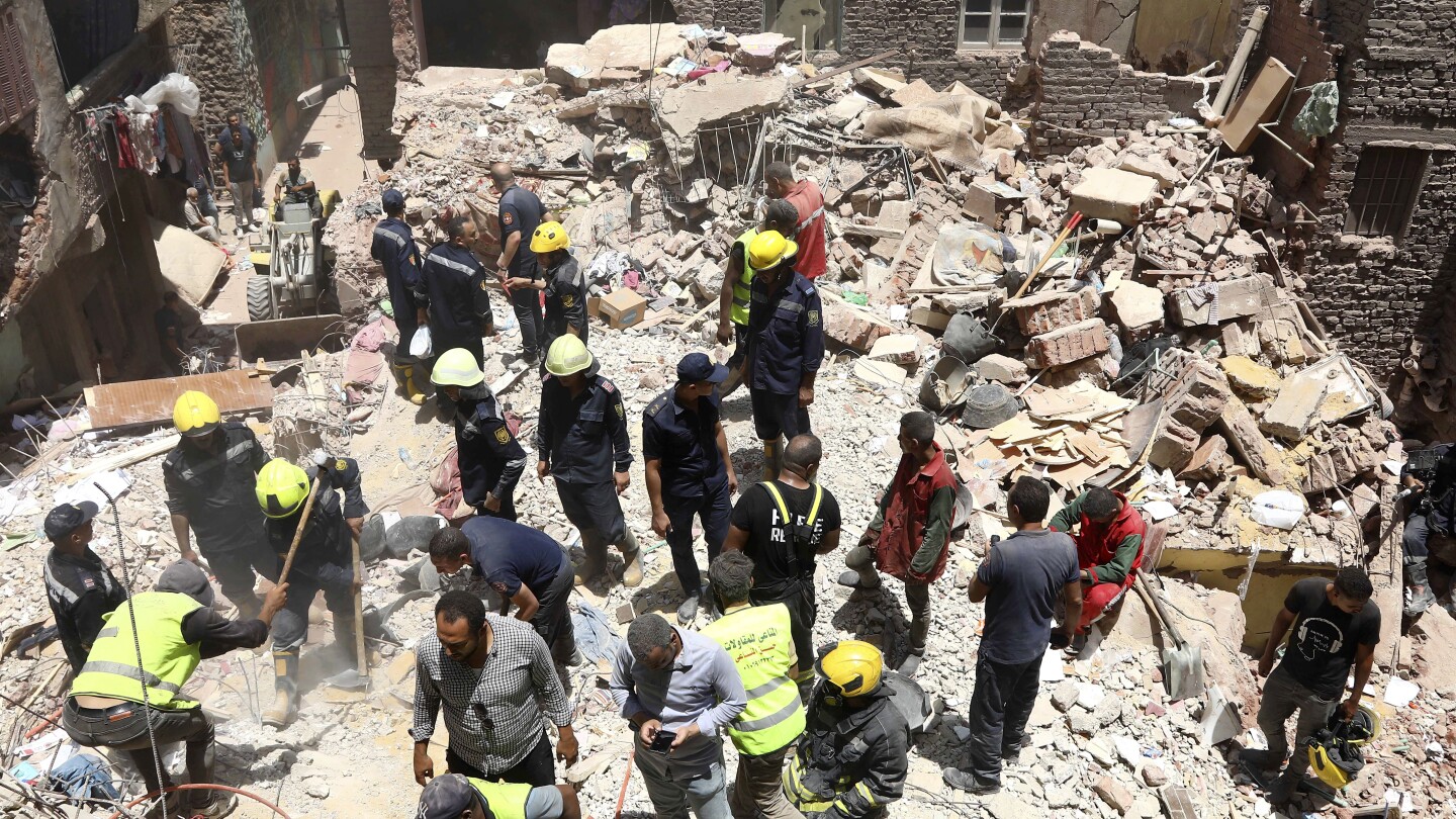 A 5-story apartment building collapses in Cairo and kills at least 9 people | AP News