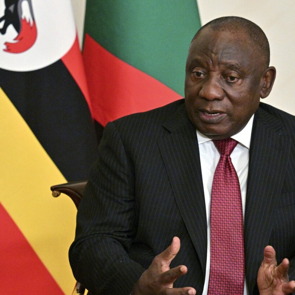 South African leader says that arresting Putin if he comes to Johannesburg next month would be ‘war’ | AP News