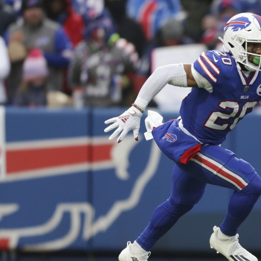 Bills running back Nyheim Hines will miss the season after being hit by a jet ski, AP source says | AP News