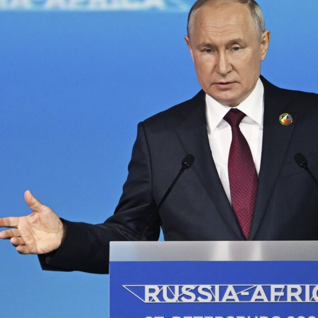 Putin promises no-cost Russian grain shipments to 6 African countries | AP News