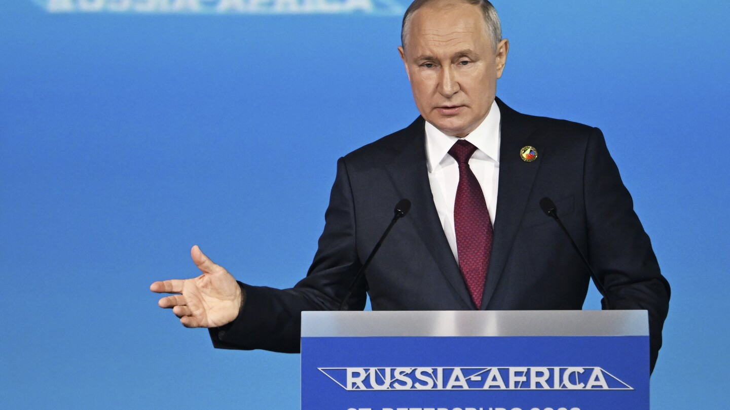 Putin promises no-cost Russian grain shipments to 6 African countries | AP News