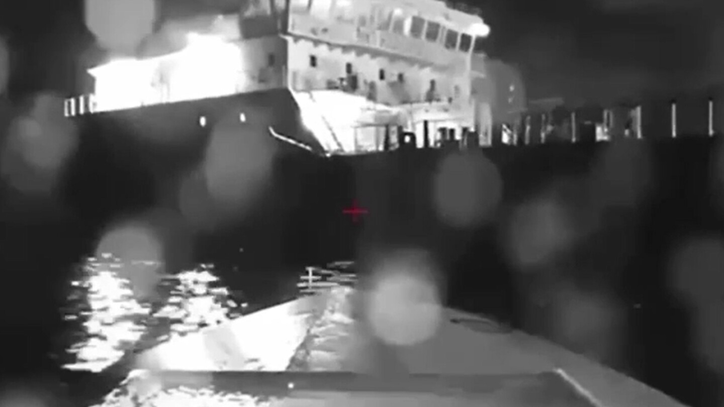 Ukrainian drones hit a Russian tanker near Crimea in the second sea attack in a day | AP News