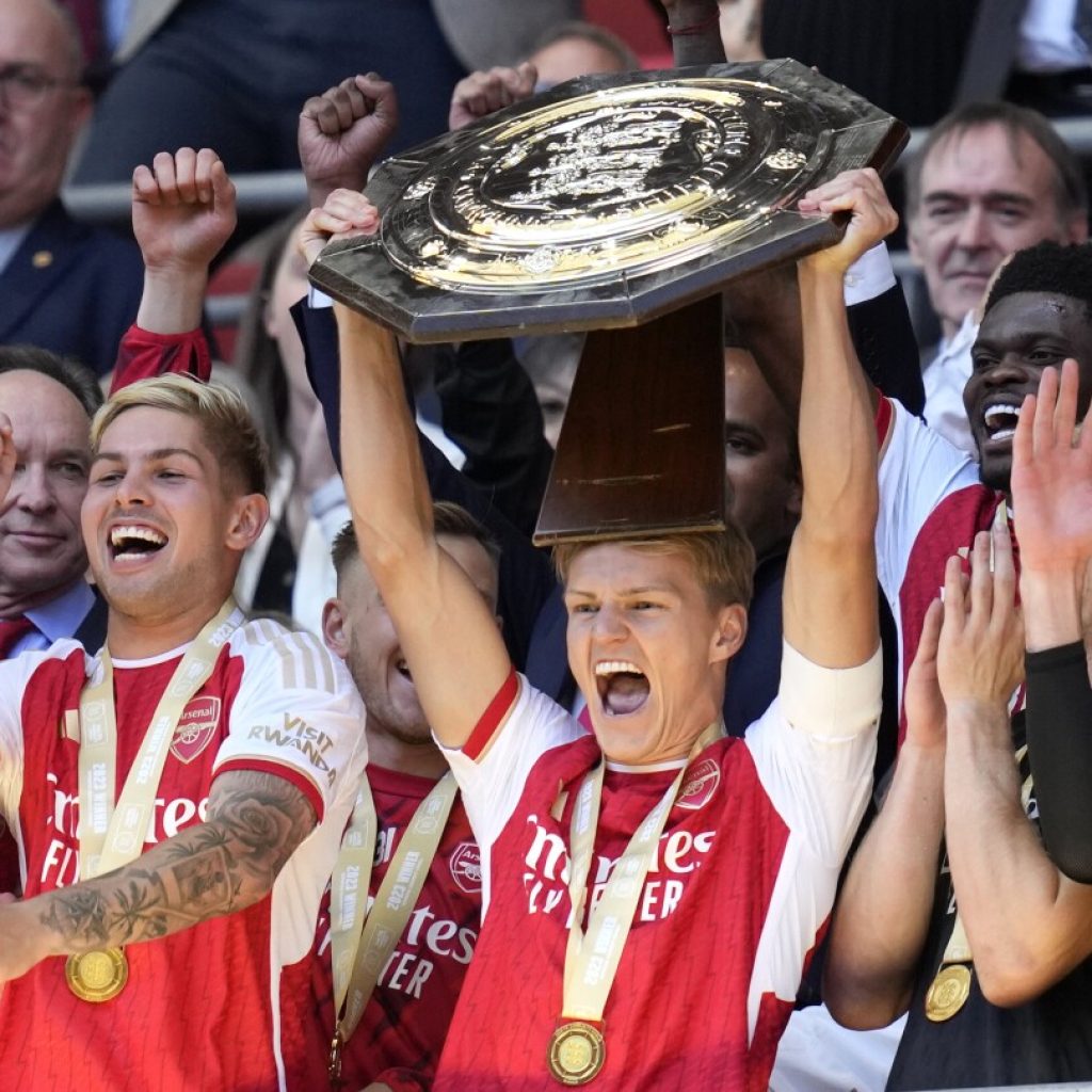 Arsenal beats Man City in penalty shootout to win Community Shield after stoppage-time equalizer | AP News