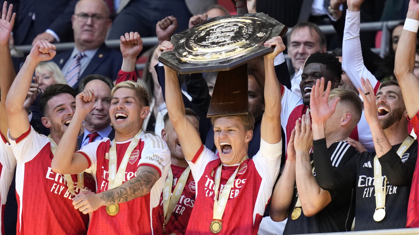 Arsenal beats Man City in penalty shootout to win Community Shield after stoppage-time equalizer | AP News