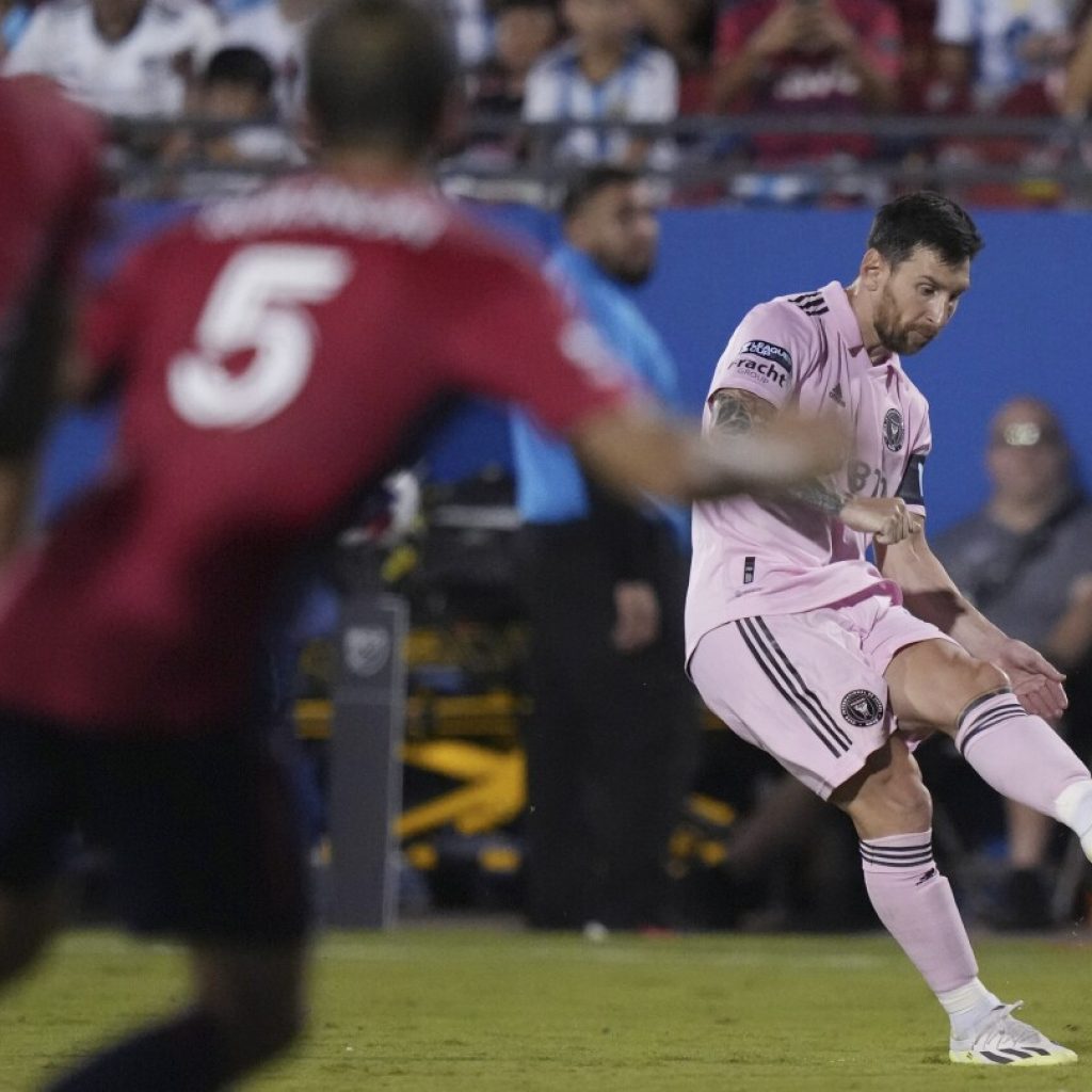 Messi sparkles again on free kick with tying goal, Inter Miami beats FC Dallas in shootout | AP News