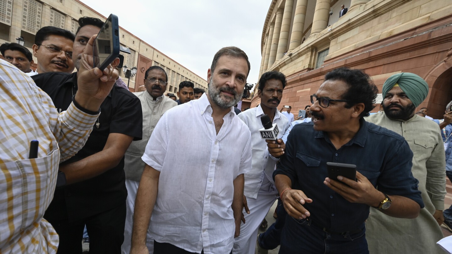 India’s opposition leader Rahul Gandhi calls for army deployment to end ethnic violence in Manipur | AP News