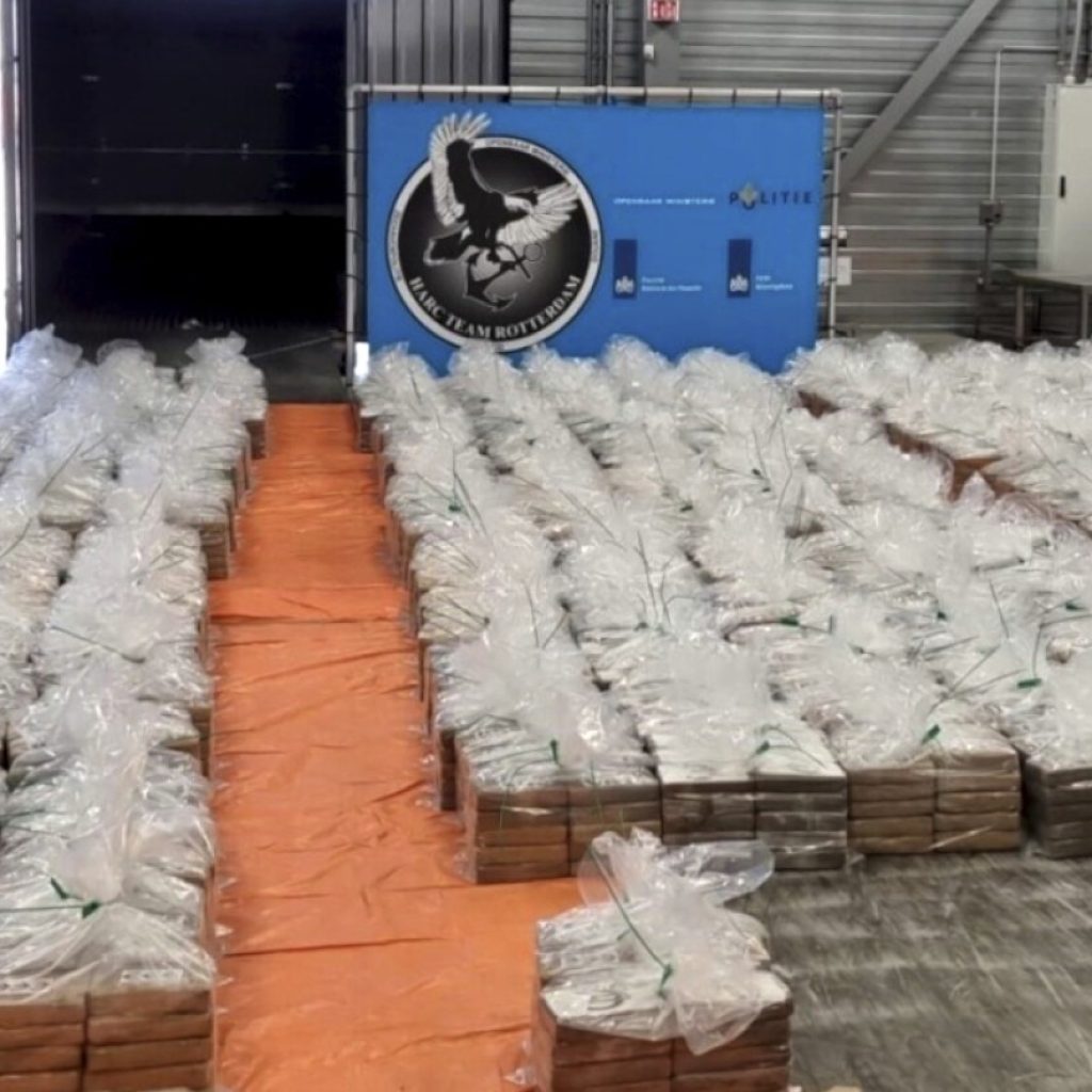 Dutch customs officials make record cocaine seizure worth 600 million euros | AP News