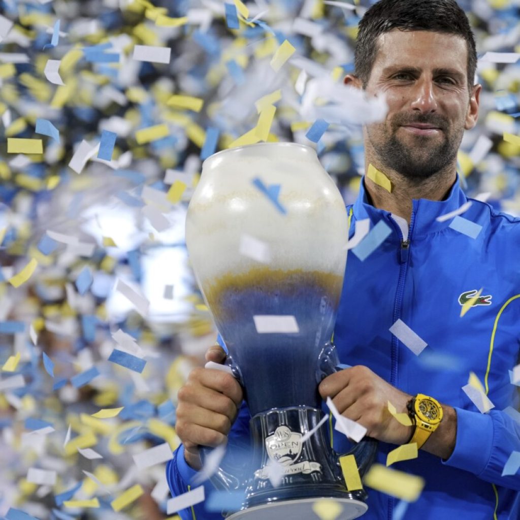 Djokovic outlasts Alcaraz for Cincinnati Open title win | AP News