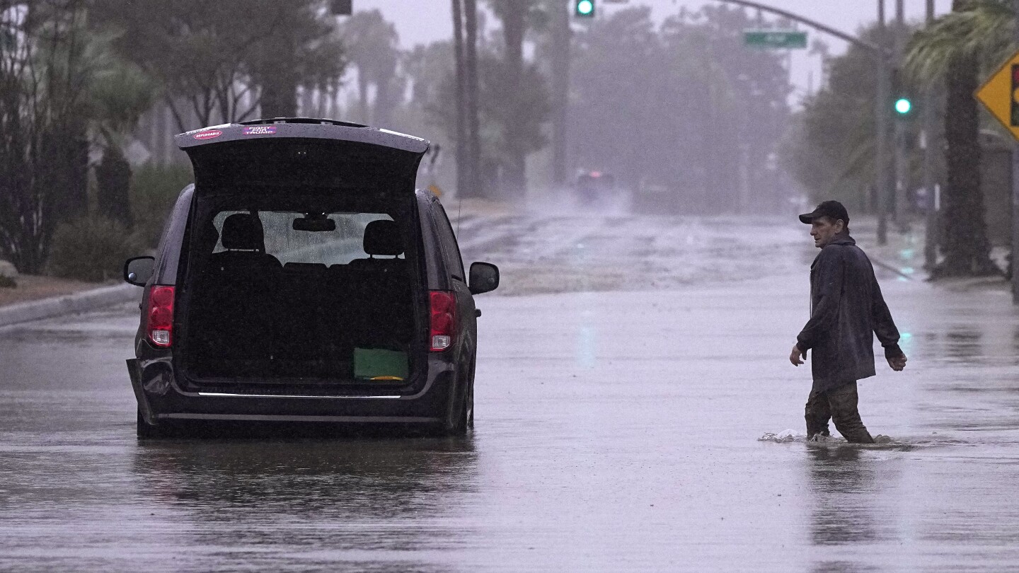 Southern California braces for more floods as tropical storm soaks region from coast to desert | AP News