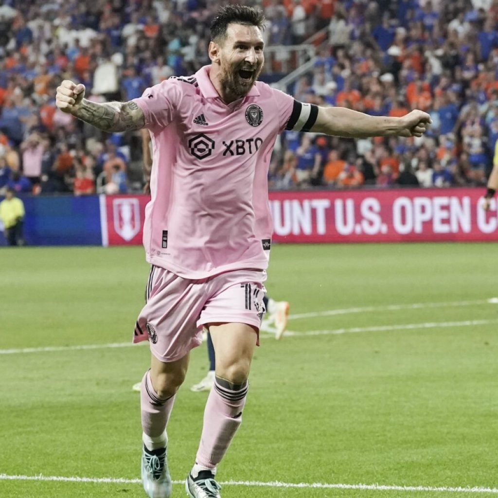 Messi converts PK, assists on 2 goals, leading Miami past MLS-best Cincinnati in US Open Cup semi | AP News