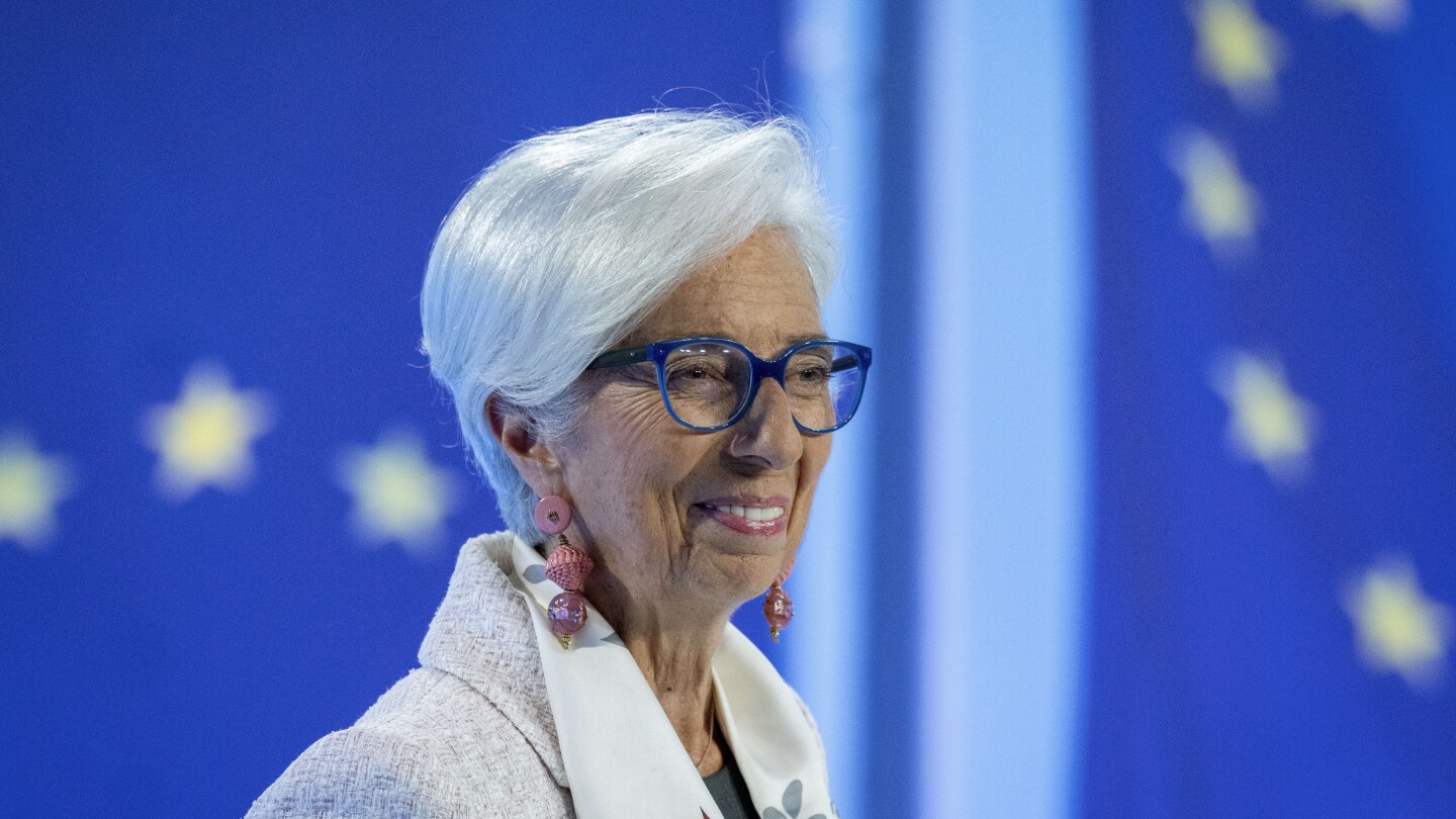 ECB’s Lagarde says interest rates to stay high as long as needed to defeat inflation | AP News