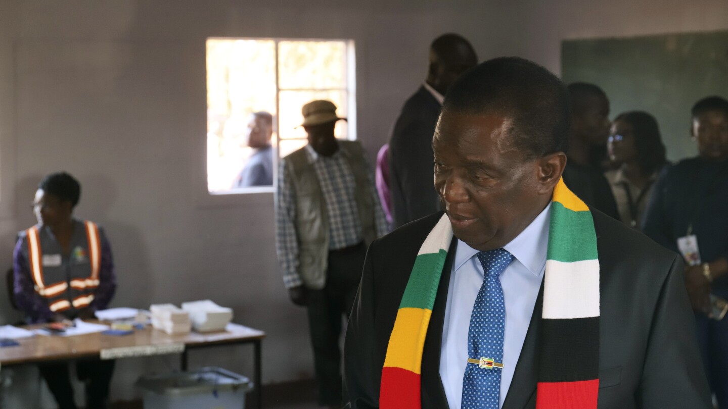 Zimbabwean President Emmerson Mnangagwa wins re-election after troubled vote | AP News
