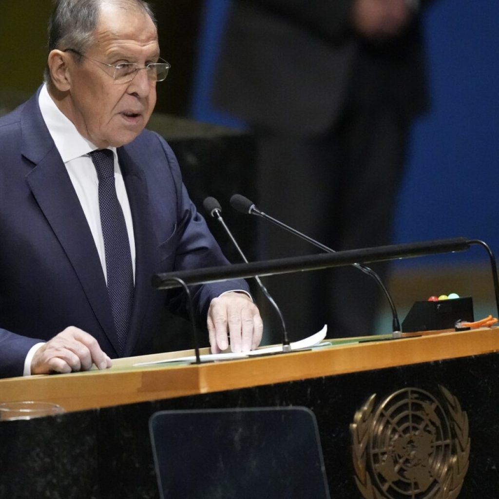 Russian foreign minister lambastes the West but barely mentions Ukraine in UN speech | AP News