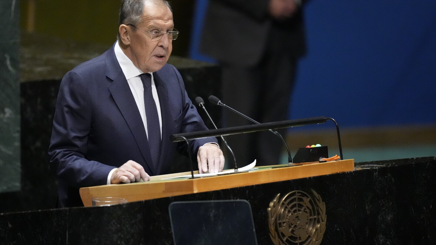 Russian foreign minister lambastes the West but barely mentions Ukraine in UN speech | AP News