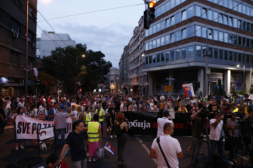 Ispred zgrade RTS-a završen protest ‘Srbija protiv nasilja’