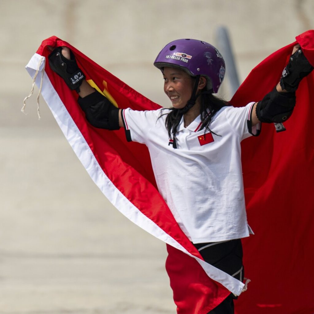 13-year-old Chinese skateboarder wins gold at the Asian Games and now eyes the Paris Olympics | AP News