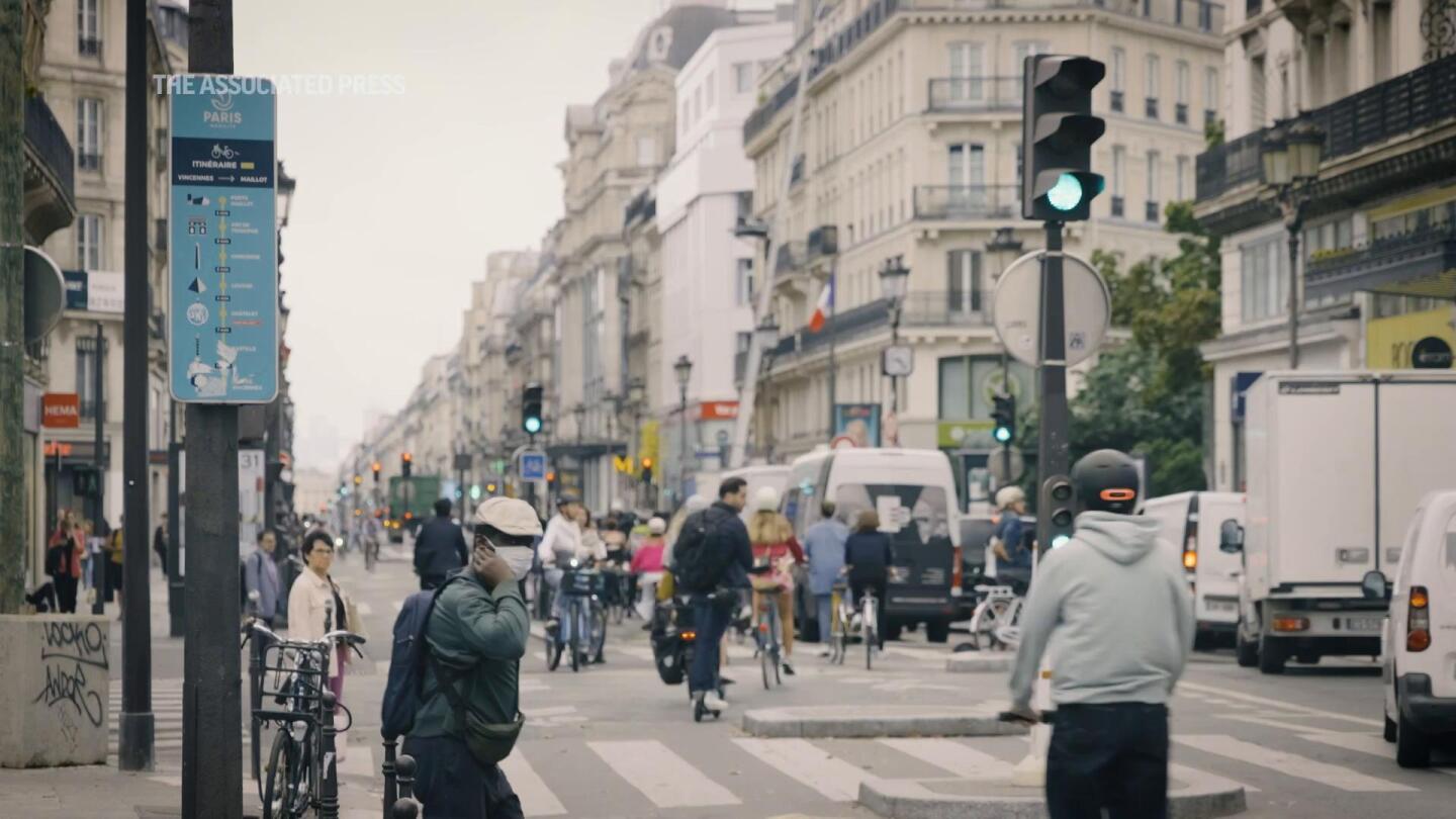 Paris is seeing a new kind of road rage: Bike-lane traffic jams | AP News