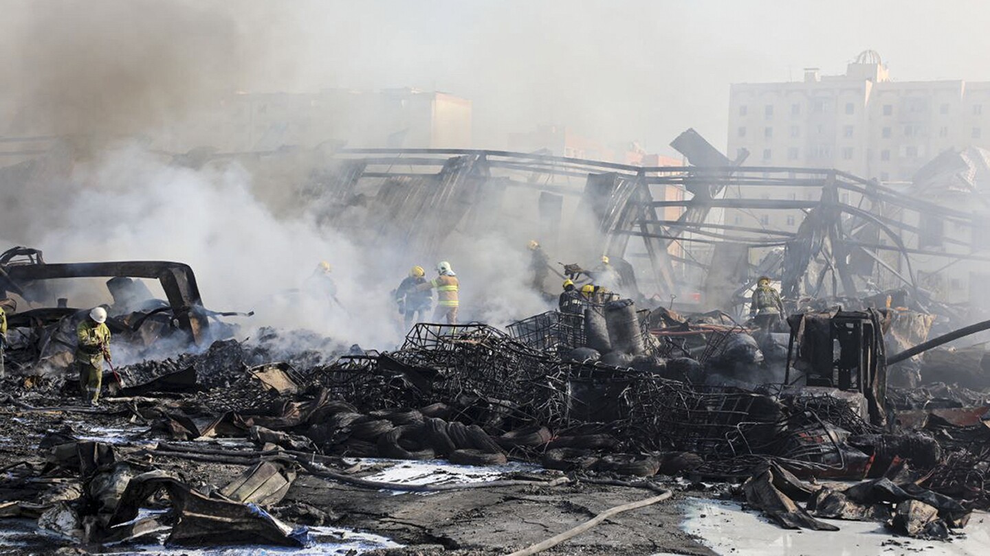 An explosion following a lightning strike in the Uzbek capital kills 1 person and injures 162 | AP News