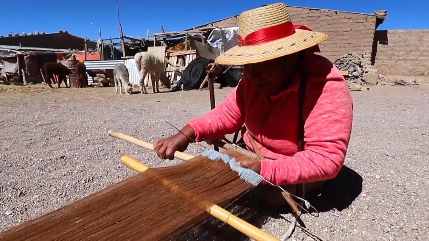 Inspired by llamas, the desert and Mother Earth, these craftswomen weave sacred textiles | AP News