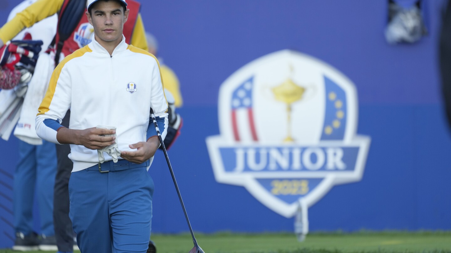 Ukrainian junior golfer gains attention but war not mentioned by Team Europe at Ryder Cup | AP News