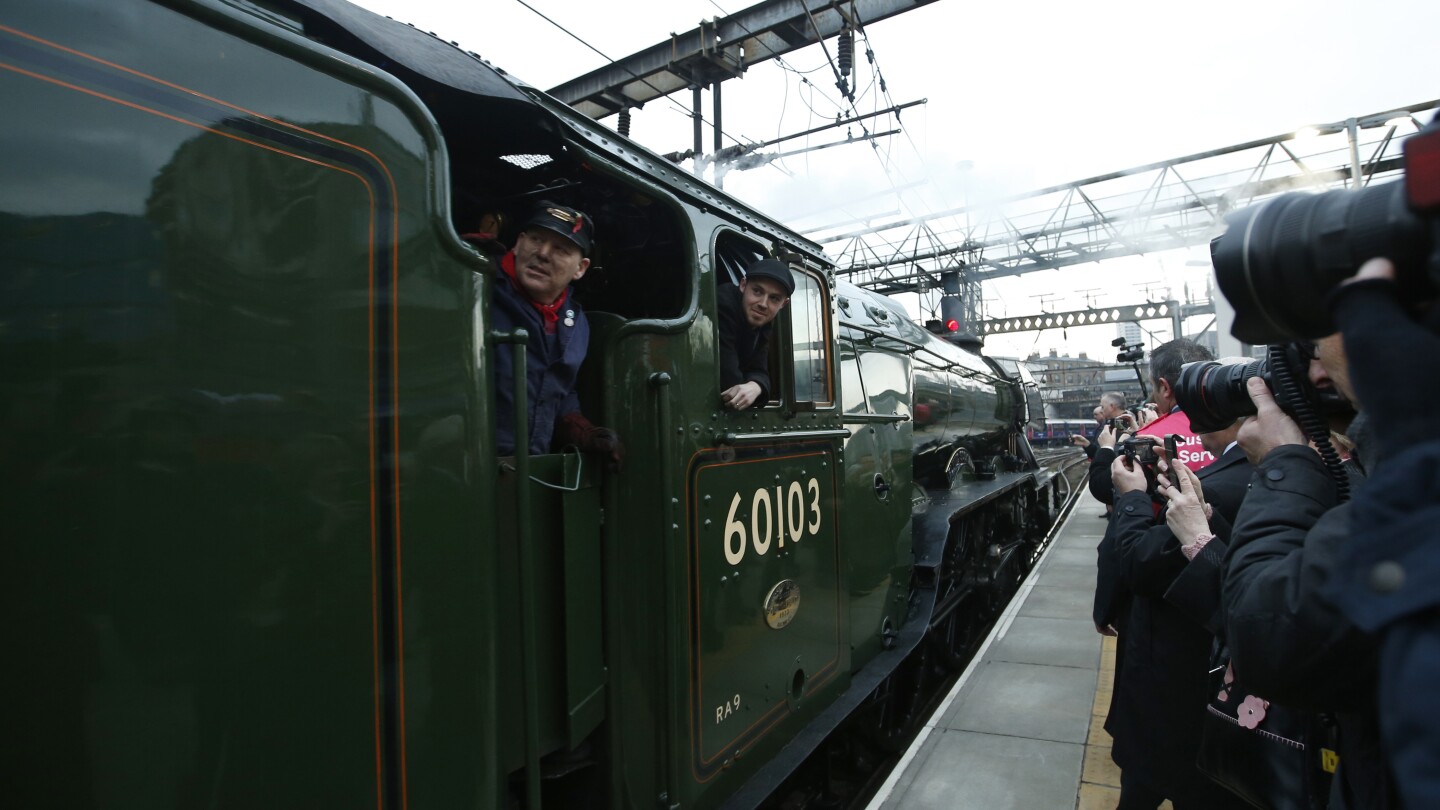 The Flying Scotsman locomotive collided with another train in Scotland. Several people were injured | AP News