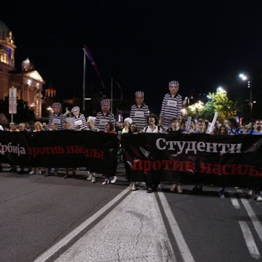 Počeo 22. protest protiv nasilja u Beogradu