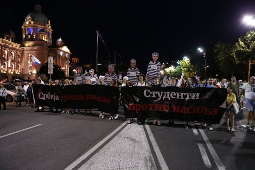 Počeo 22. protest protiv nasilja u Beogradu