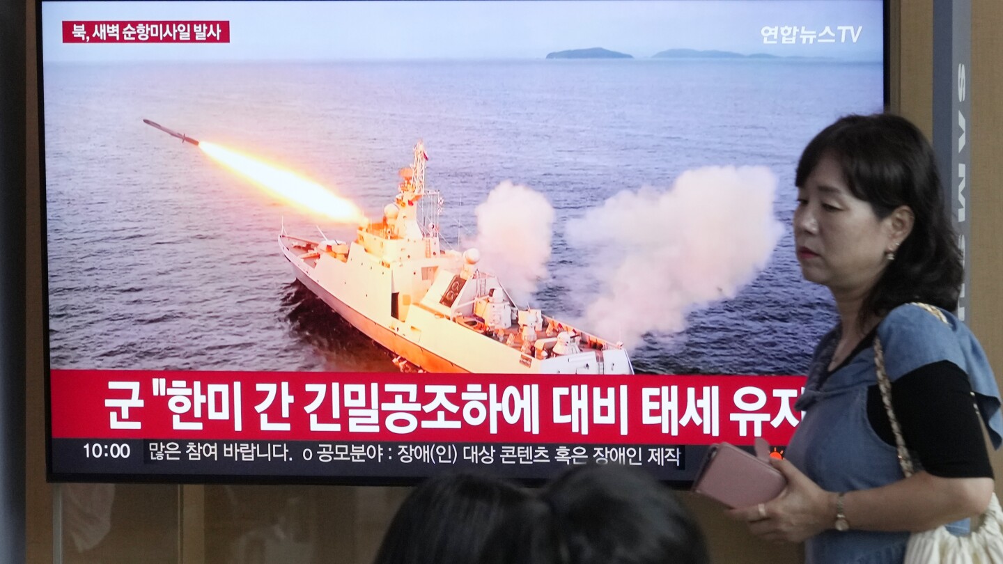 North Korea fires cruise missiles into the sea after US-South Korean military drills end | AP News