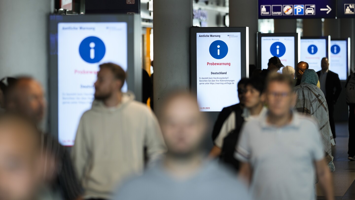 Germany retests its emergency warning system but Berlin’s sirens don’t sound | AP News