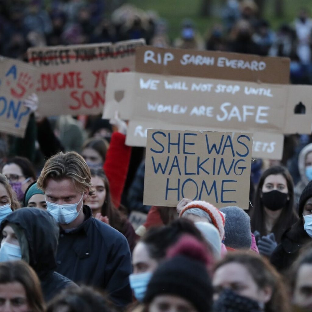 UK police pay damages and express regret to protesters arrested at London vigil for murdered woman | AP News