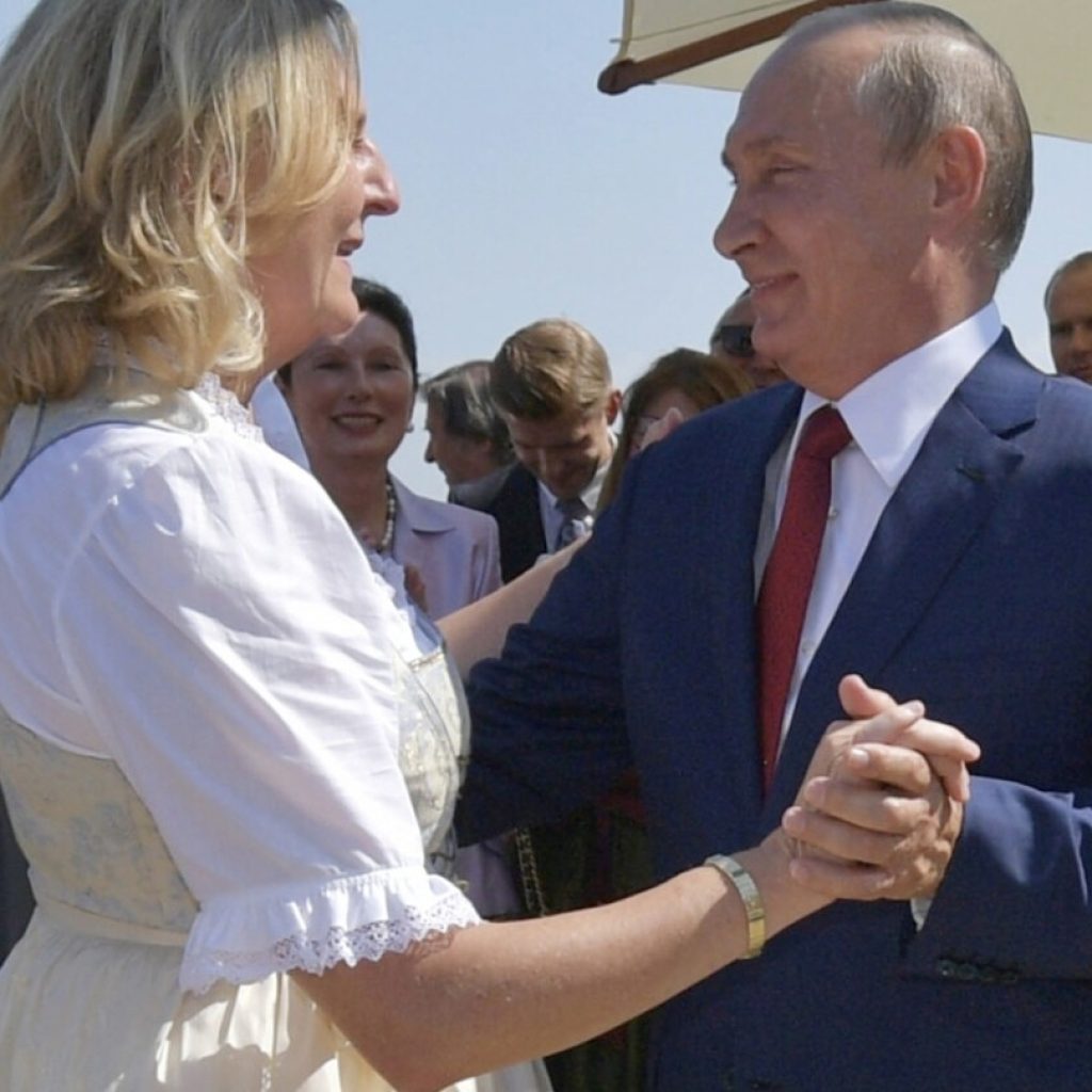 She danced with Putin at her wedding. Now the former Austrian foreign minister has moved to Russia | AP News