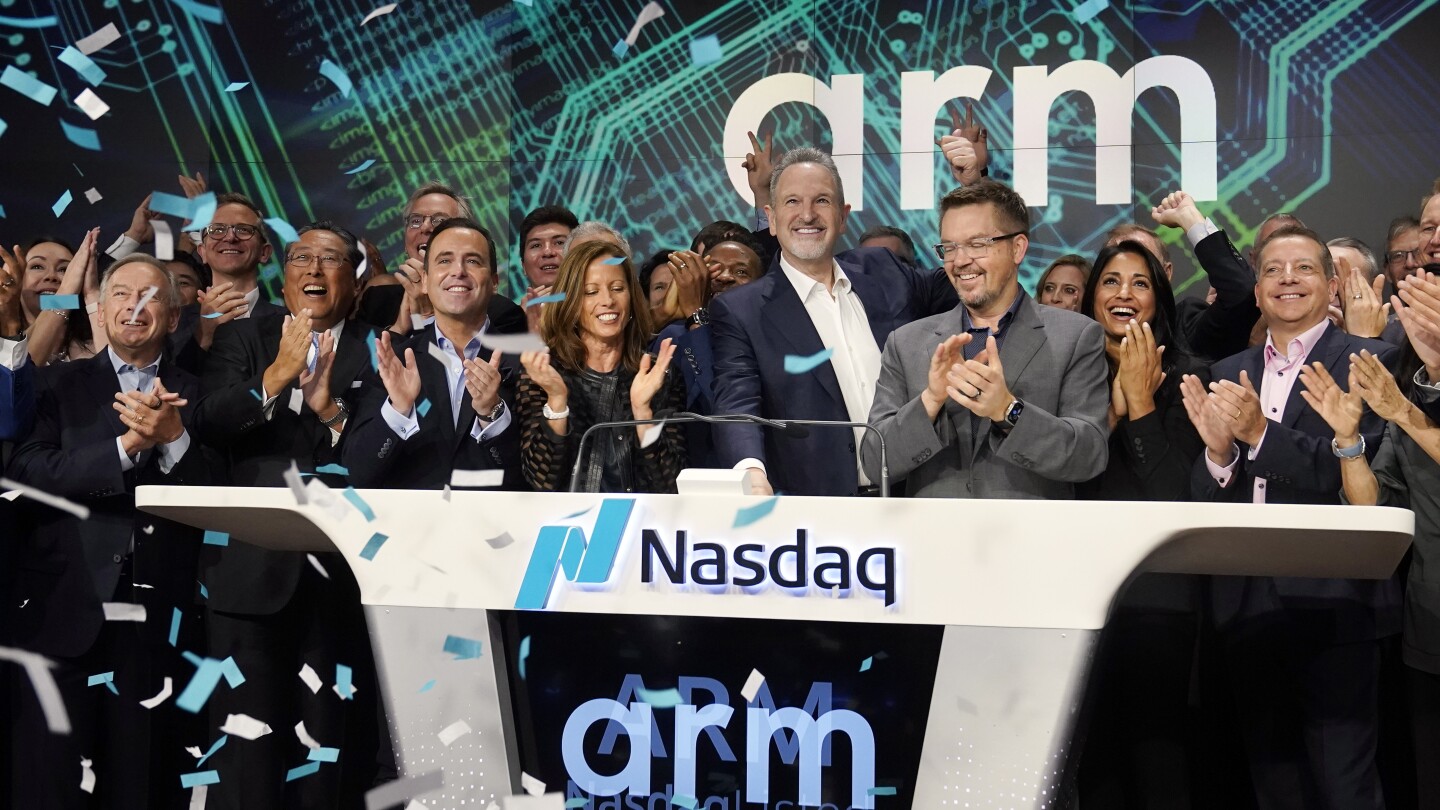 Arm stock rises 10% in biggest initial public offering since late 2021 | AP News