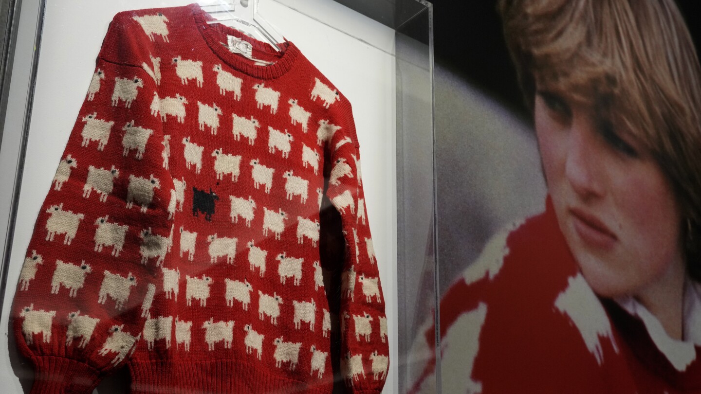 Princess Diana’s sheep sweater smashes records to sell for $1.1 million | AP News