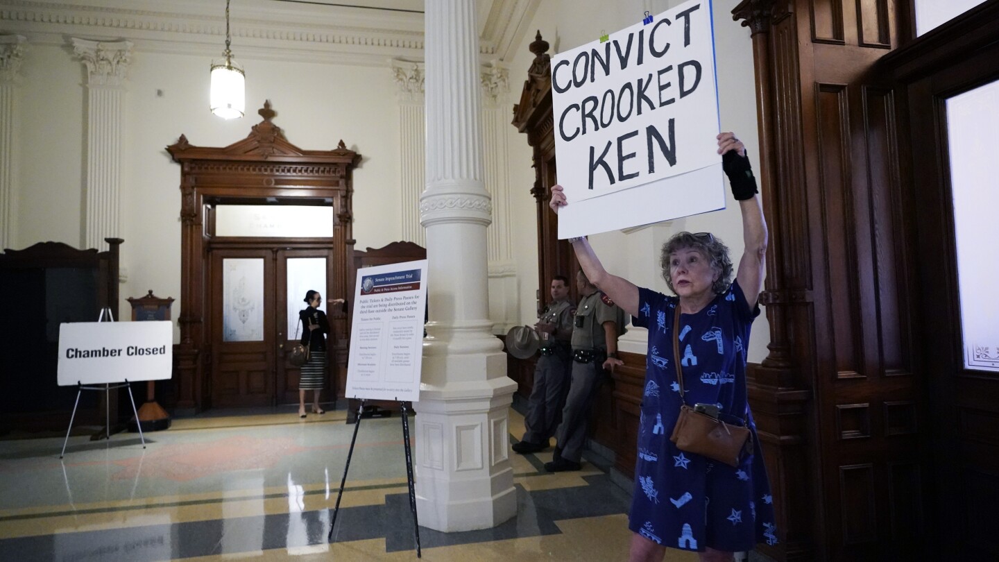 Texas AG Ken Paxton returns for closing arguments as his impeachment trial races toward a verdict | AP News