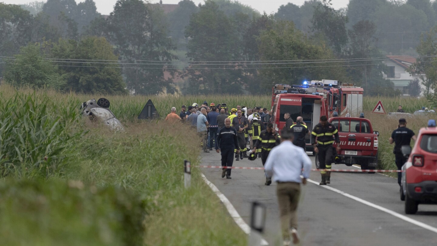 Italy investigates if acrobatic plane struck birds before it crashed, killing a child on the ground | AP News