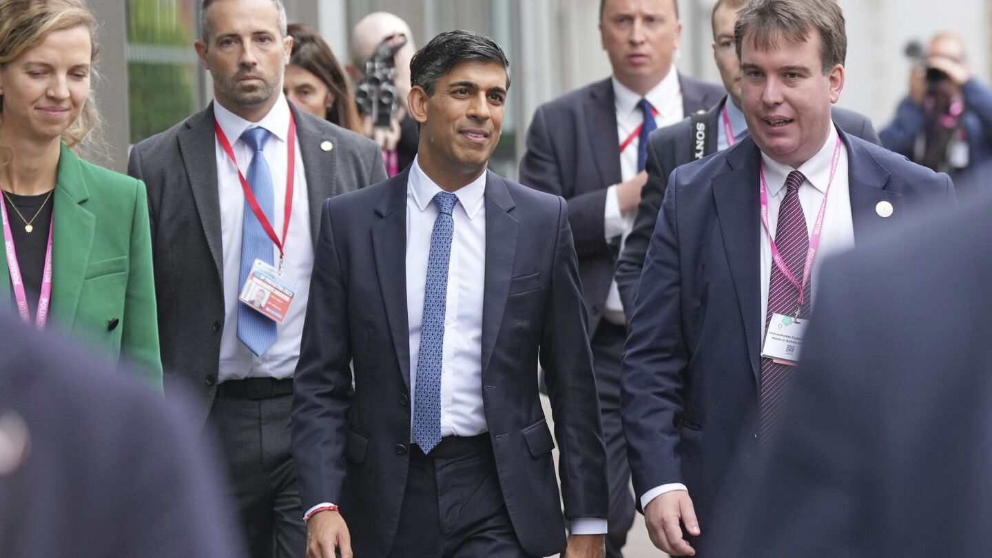 UK Prime Minister Rishi Sunak rallies his Conservatives by saying he’s ready to take tough decisions | AP News