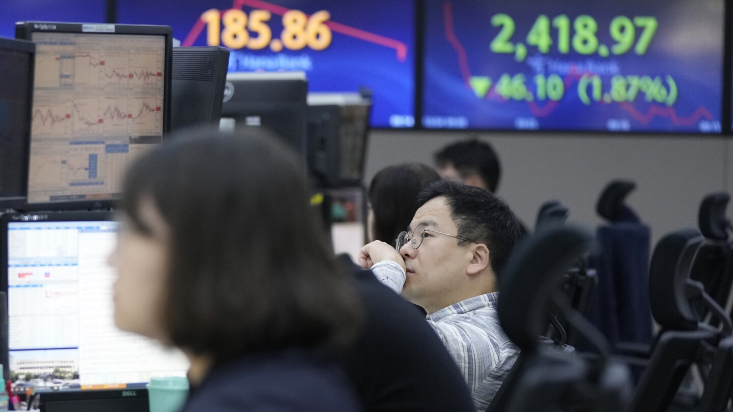 Stock market today: Asian shares are sharply lower, tracking a rates-driven tumble on Wall Street | AP News