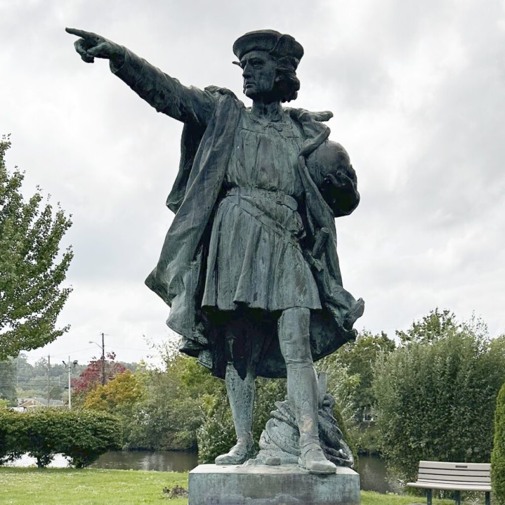 Columbus statue, removed from a square in Providence, Rhode Island, re-emerges in nearby town | AP News