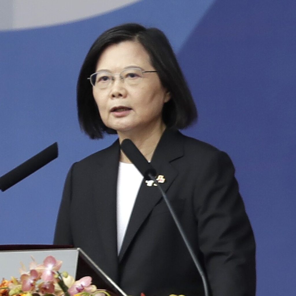 Facing Beijing’s threats, Taiwan president says peace ‘only option’ to resolve political differences | AP News