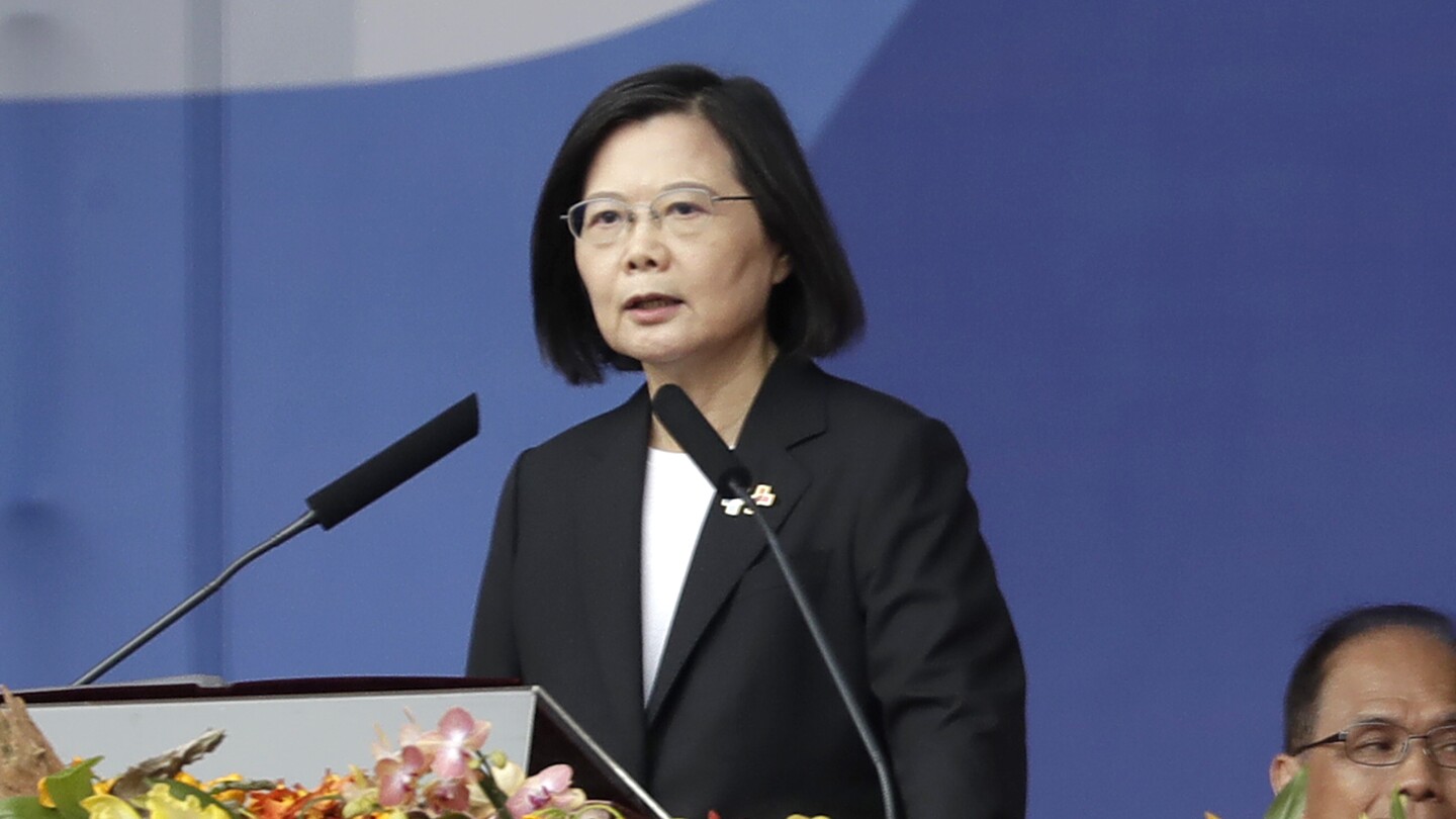 Facing Beijing’s threats, Taiwan president says peace ‘only option’ to resolve political differences | AP News