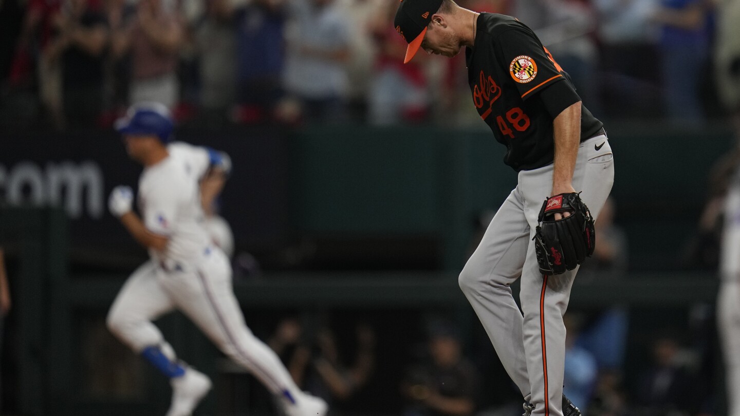 Orioles get swept for 1st time in 2023, lose AL Division Series in 3 games to Rangers | AP News