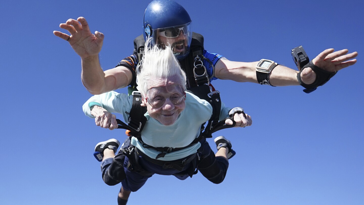 Dorothy Hoffner, 104, dies days after potential record breaking skydive | AP News