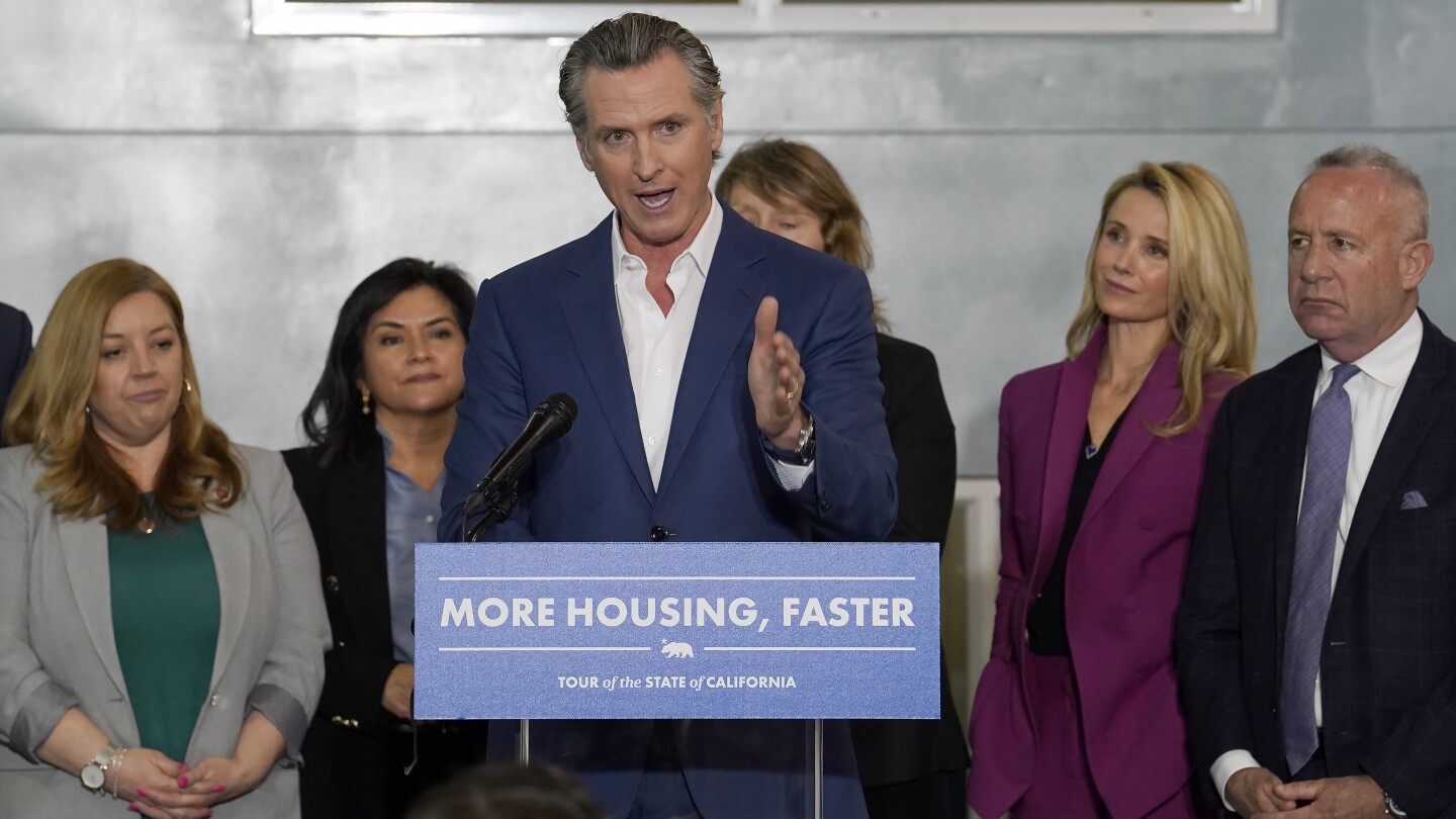 Newsom signs laws to fast-track housing on churches’ lands, streamline housing permitting process | AP News