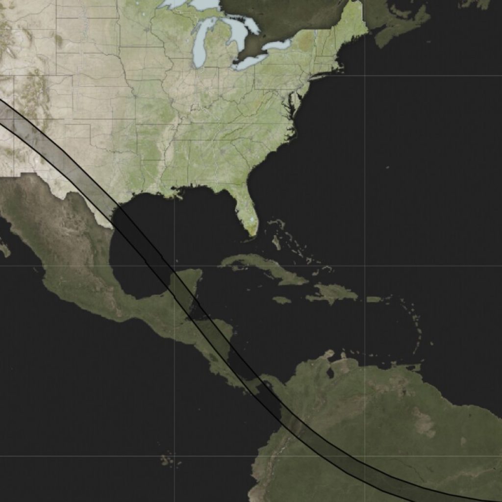 ‘Ring of fire’ solar eclipse will cut across the Americas, stretching from Oregon to Brazil | AP News