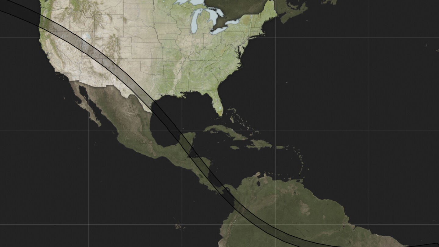 ‘Ring of fire’ solar eclipse will cut across the Americas, stretching from Oregon to Brazil | AP News