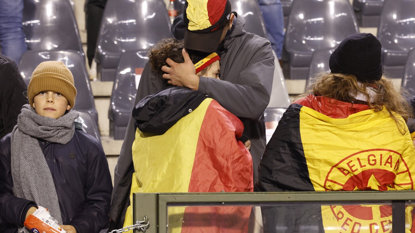 Soccer match between Belgium and Sweden suspended after deadly shooting in Brussels | AP News