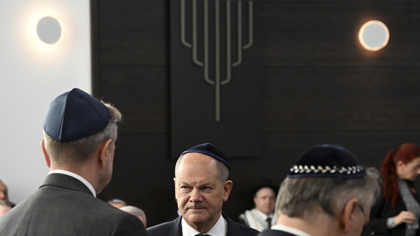 Chancellor Scholz voices outrage at antisemitic agitation in Germany ‘of all places’ | AP News