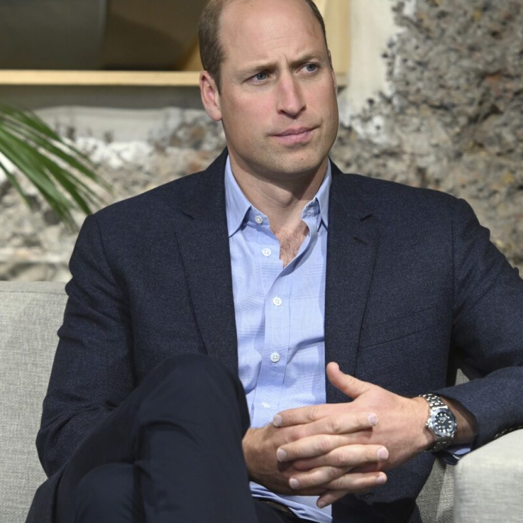 Prince William to travel to Singapore for Earthshot Prize announcement on climate projects | AP News