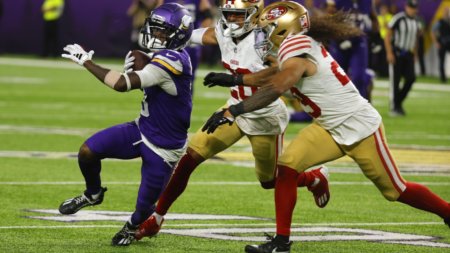 The 49ers are on a losing streak after falling to Vikings in another uncharacteristic performance | AP News