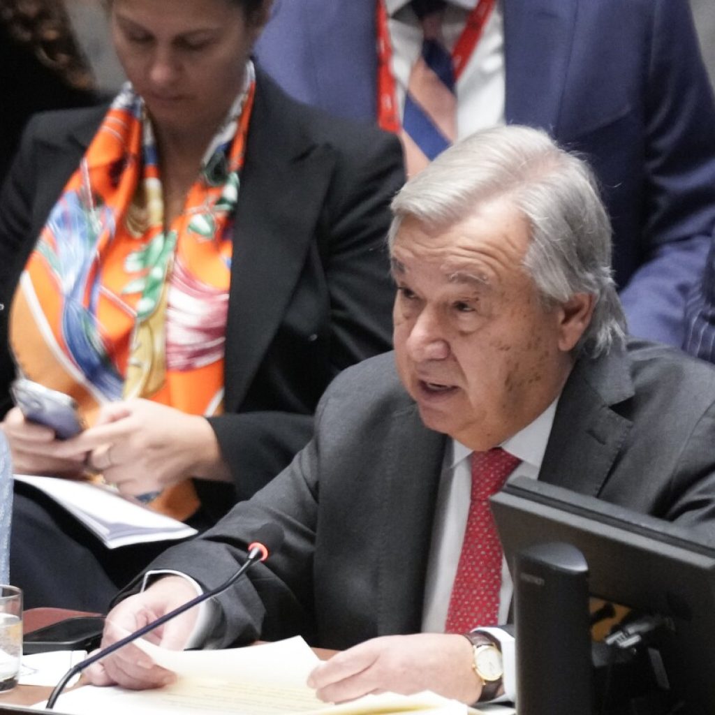 UN chief warns that the risk of the Gaza war spreading is growing as situation becomes more dire | AP News